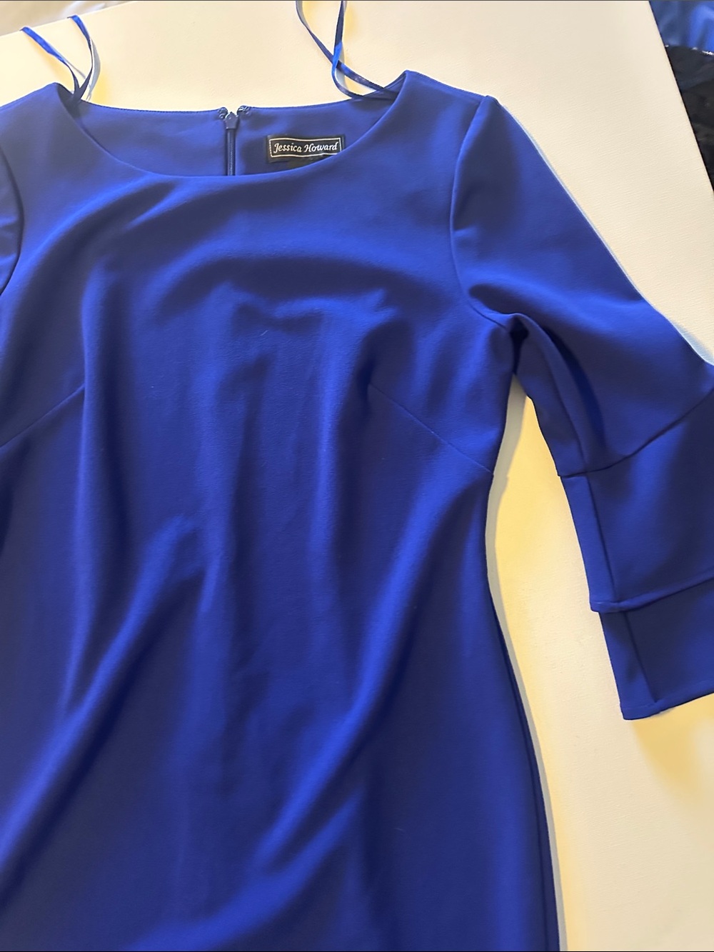Jessica Howard Cobalt Blue Long Sleeve Sheath Dress